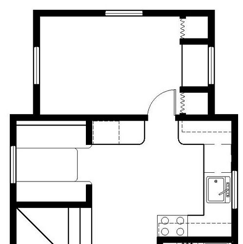Tumbleweed Tiny House Company: B-53 floor plan